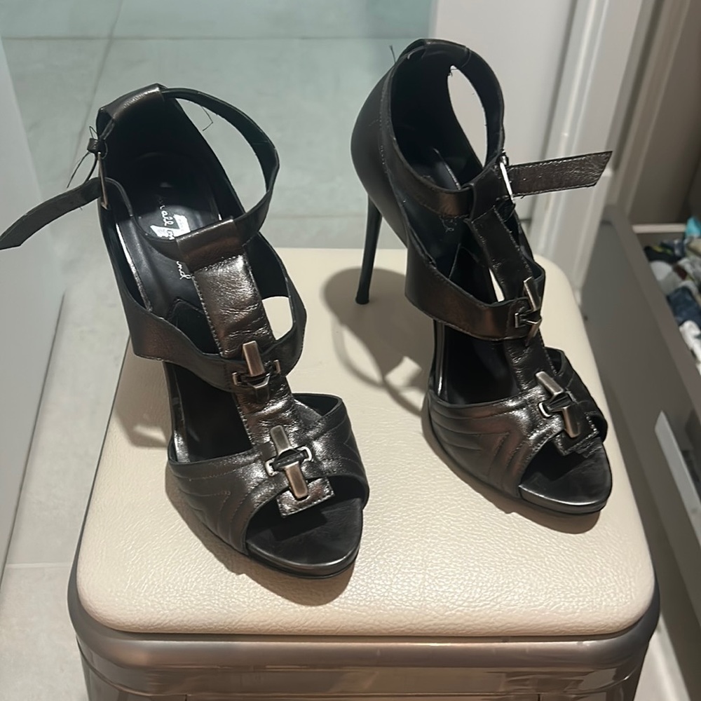 Pewter heels by 7 for All Mankind